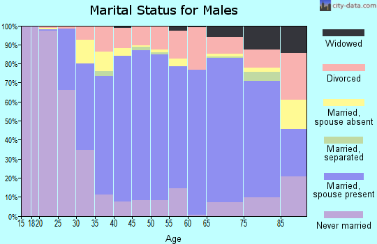 Gilchrist County marital status for males