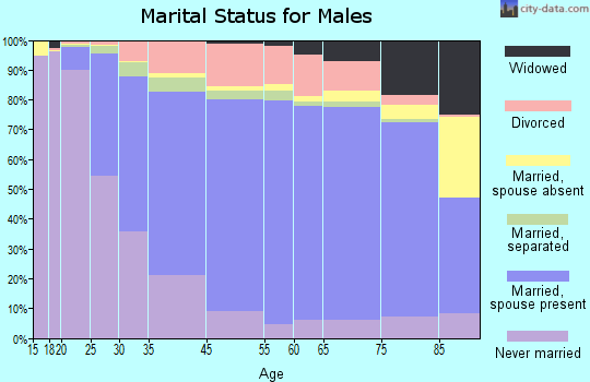 Park County marital status for males