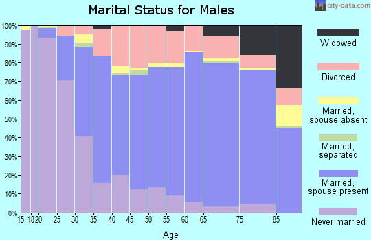Delta County marital status for males