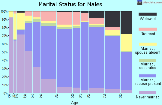 Pierce County marital status for males