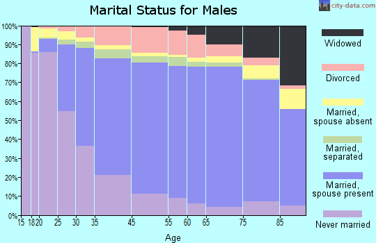 Knox County marital status for males