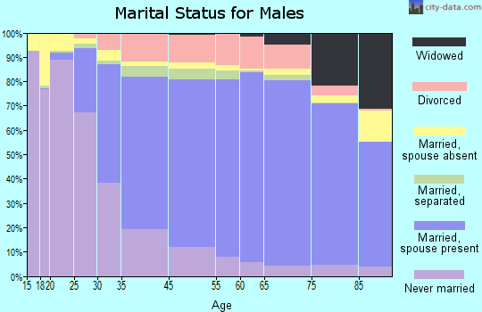 Monroe County marital status for males