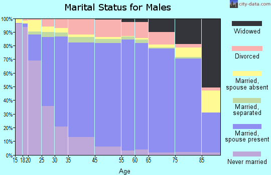 Pitkin County marital status for males