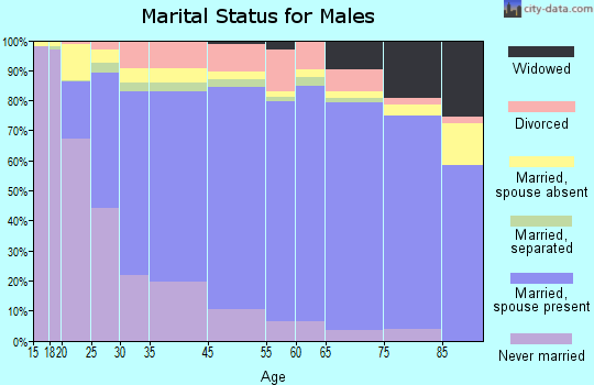 Kiowa County marital status for males