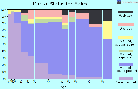 St. Landry Parish marital status for males