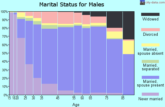 Iredell County marital status for males