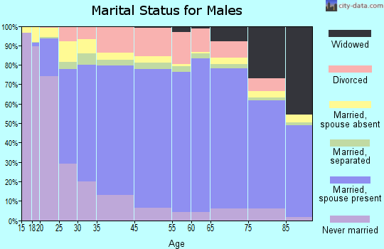 Lauderdale County marital status for males