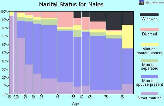 La Salle County marital status for males