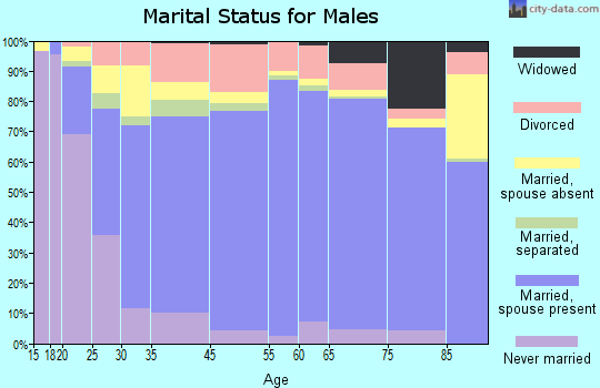Kidder County marital status for males