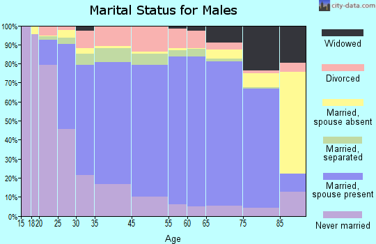 Seneca County marital status for males