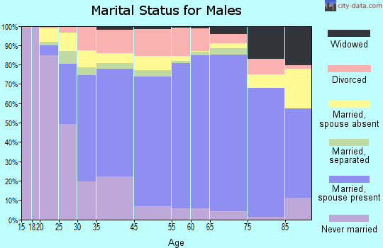 Wayne County marital status for males