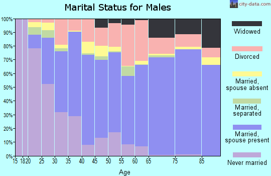 Dale County marital status for males