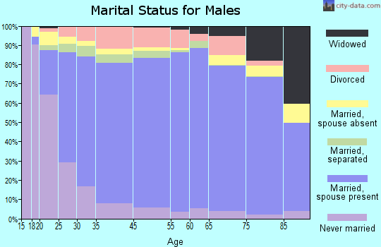 Cottle County marital status for males