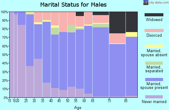 Edgar County marital status for males