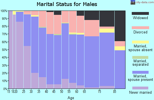 Fountain County marital status for males