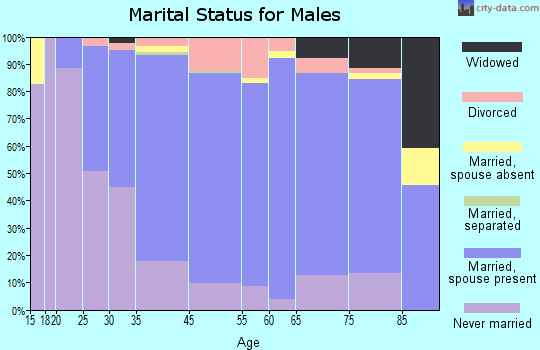 Knox County marital status for males