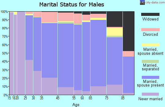 Pike County marital status for males