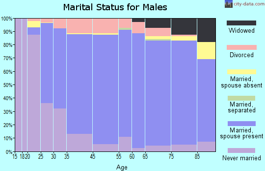 Lincoln County marital status for males
