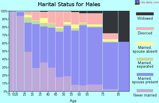 Cleveland County marital status for males