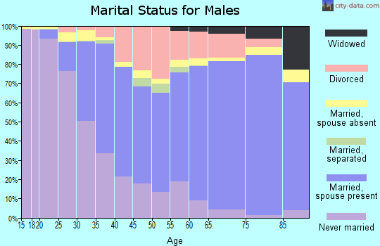 Coconino County marital status for males