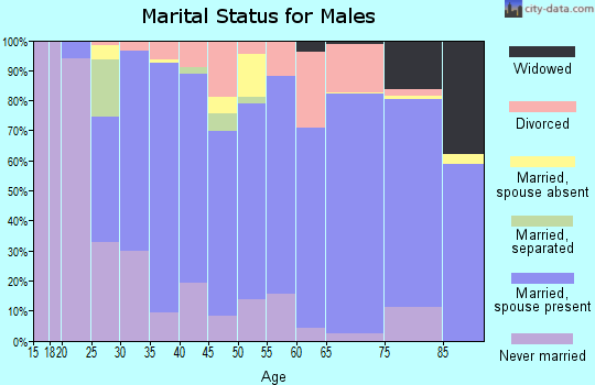 LaMoure County marital status for males