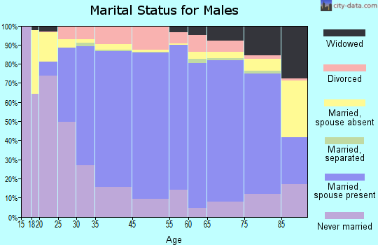 Polk County marital status for males