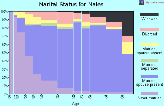 Baca County marital status for males