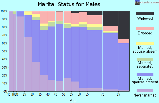 Greenville County marital status for males