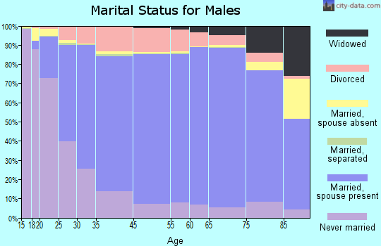 Valley County marital status for males