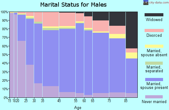 Craig County marital status for males