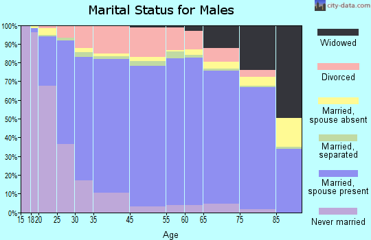 Crockett County marital status for males