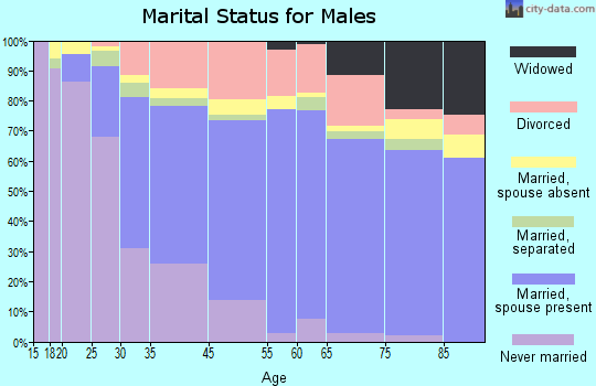 Brevard County marital status for males