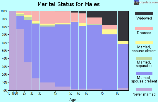 Routt County marital status for males