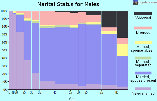 Knox County marital status for males