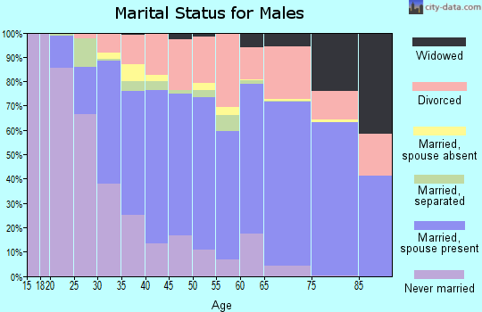 Fayette County marital status for males