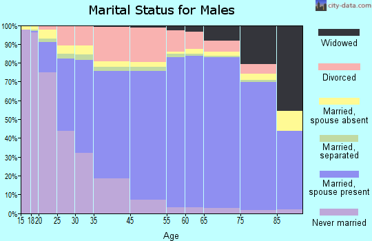 Wyoming County marital status for males