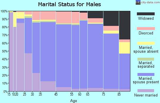 Otter Tail County marital status for males
