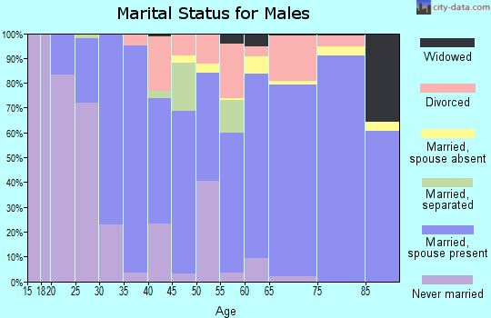 Elk County marital status for males