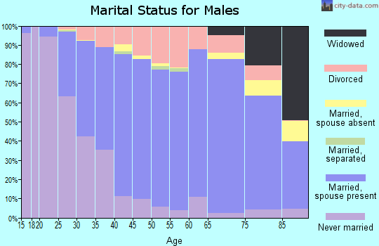 Goodhue County marital status for males