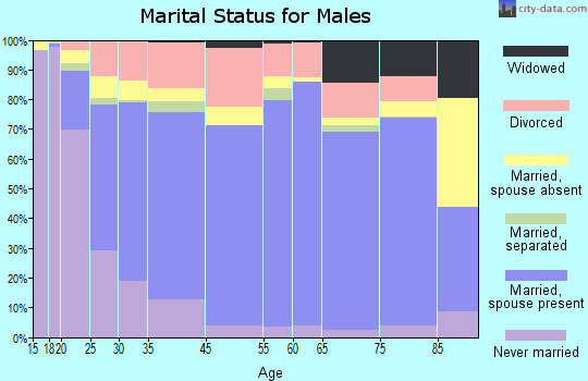 Madison County marital status for males