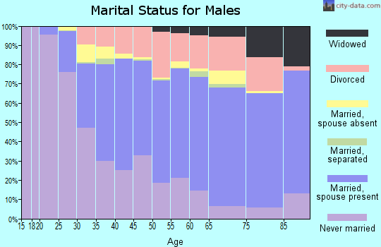 Santa Fe County marital status for males
