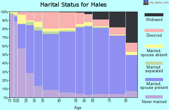 Madison County marital status for males