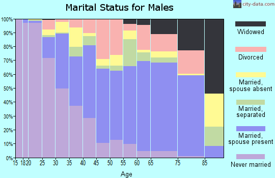 Hampton County marital status for males