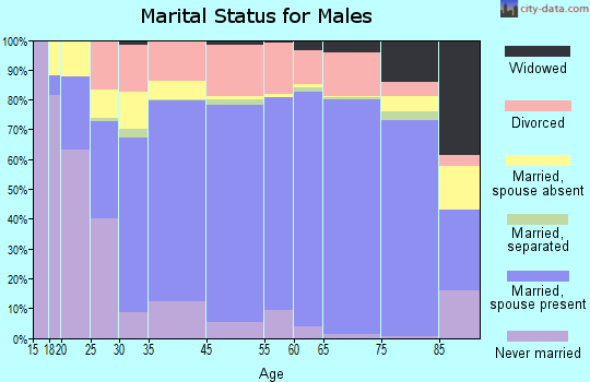 Lucas County marital status for males