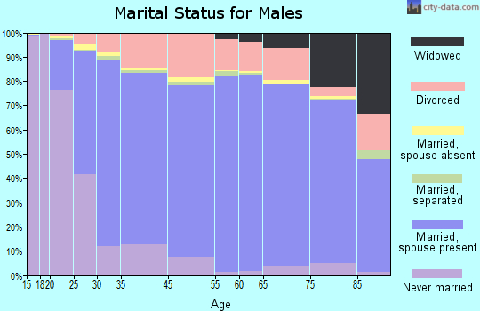 Montcalm County marital status for males