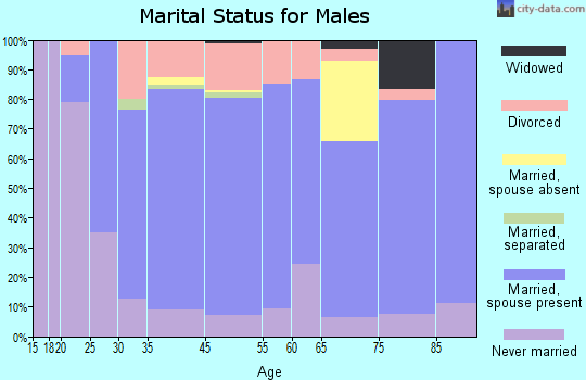 Martin County marital status for males
