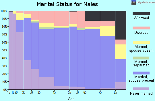 Polk County marital status for males