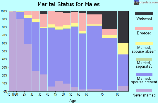 Bartholomew County marital status for males