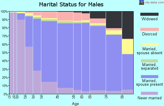 Middlesex County marital status for males
