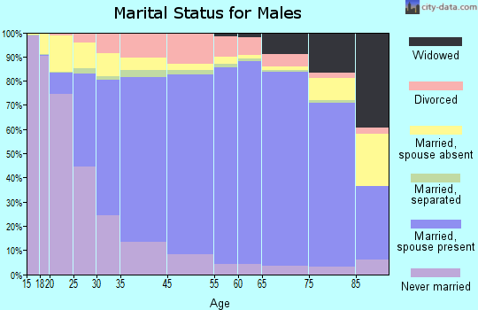 Knox County marital status for males